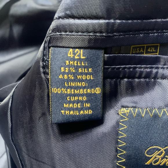 BROOKS BROTHERS Blazer Madison Houndstooth Plaid Silk Wool Sports Jacket 42L‎ - Picture 13 of 15